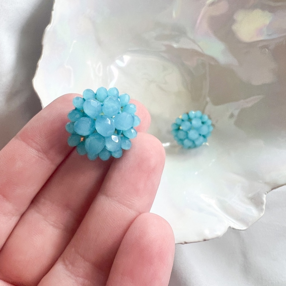 NWOT Lisi Lerch Studs | Aqua Studs | Beaded Studs
